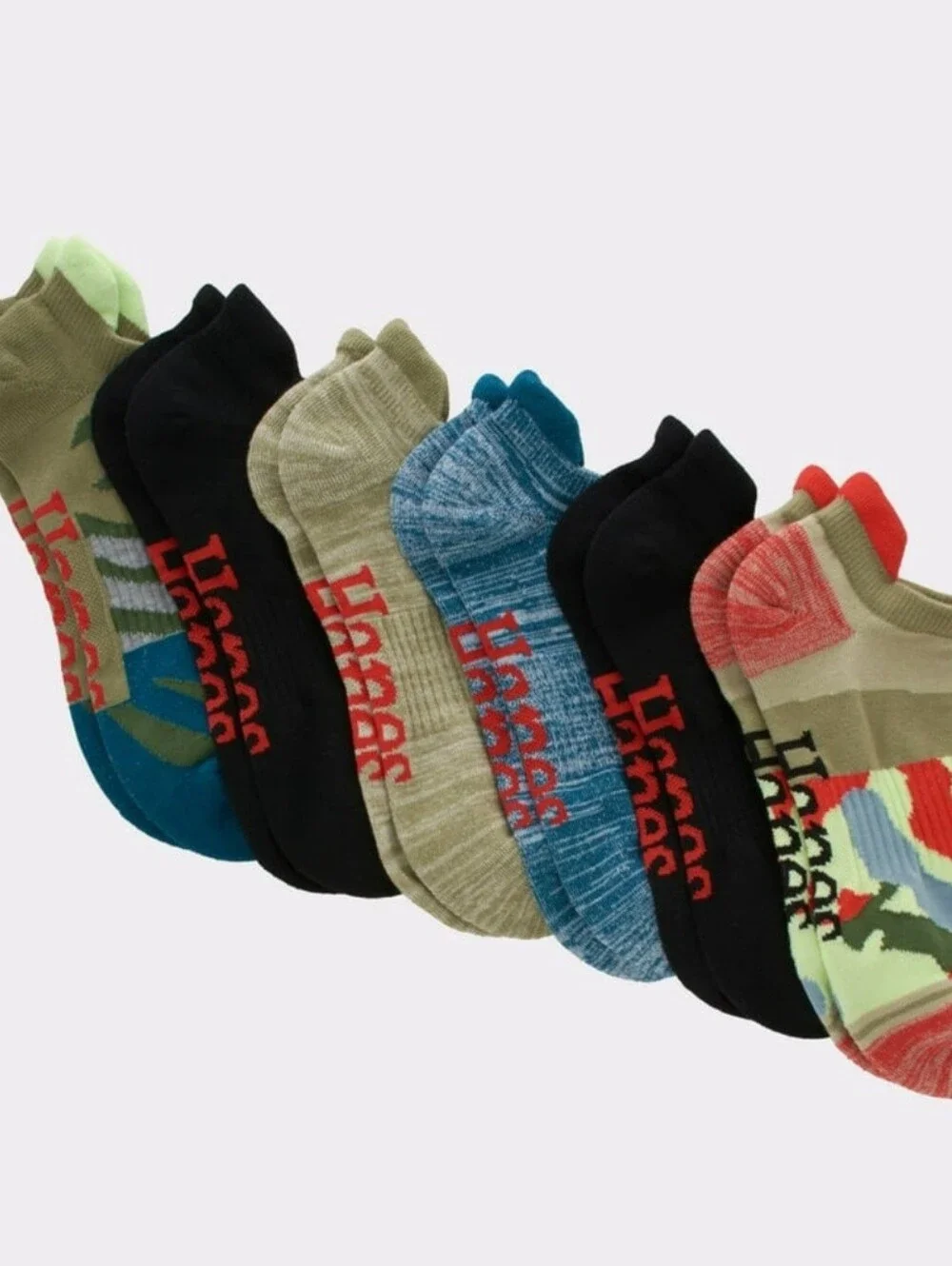 Hanes Originals Men's Heel Shield Socks, Moisture Wicking, 6-Pairs Nephrite Gree